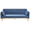 Beliani Sofa Bed ASAA Fabric Blue 1