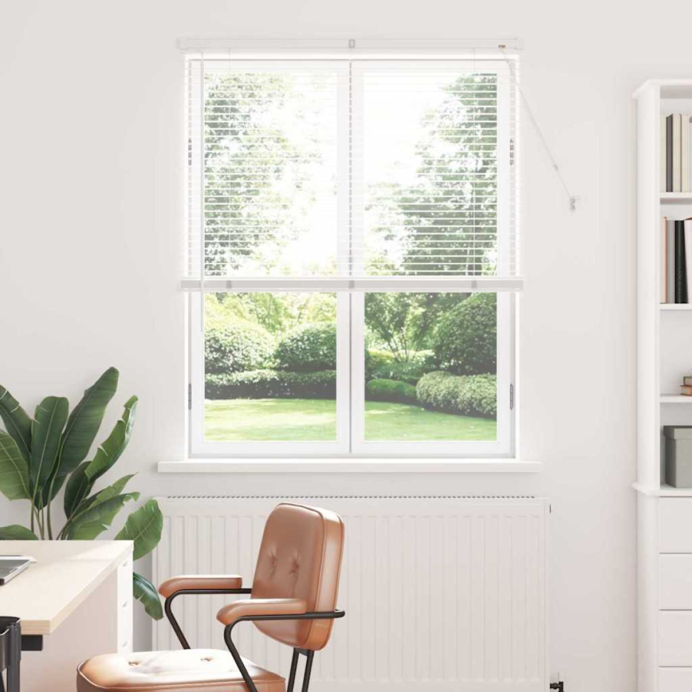 Vidaxl Venetian Blinds Height Adjustable White 175 X 105 Cm Aluminium