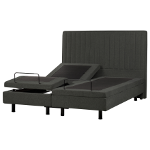 Adjustable Bed Fabric CASTELLAN 160 x 200 cm (EU King Size) Dark Grey