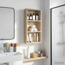 vidaXL Bathroom Wall Cabinet with Shelf Sonoma Oak 30 x 10 x 60.5 cm