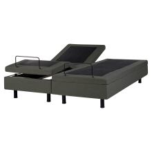 Adjustable Bed without Headboard Fabric CASTELLAN 160 x 200 cm (EU King Size) Dark Grey