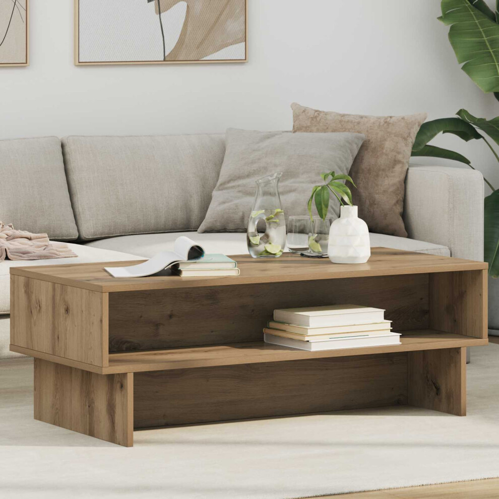 Vidaxl Coffee Table Artisan Oak 100 X 46 X 35 Cm Engineered Wood Brown
