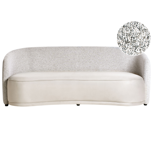 Beliani Sofa 3 Seater ROSET Fabric Light Beige
