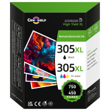 305XL Ink Cartridges Black and Colour Replacement for HP 305 Ink Cartridge, Printer Ink 305 Compatible with HP Envy 6000 6020e 6032e, DeskJet 2700 27