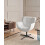 Beliani Swivel Armchair AUMA Fabric White 2