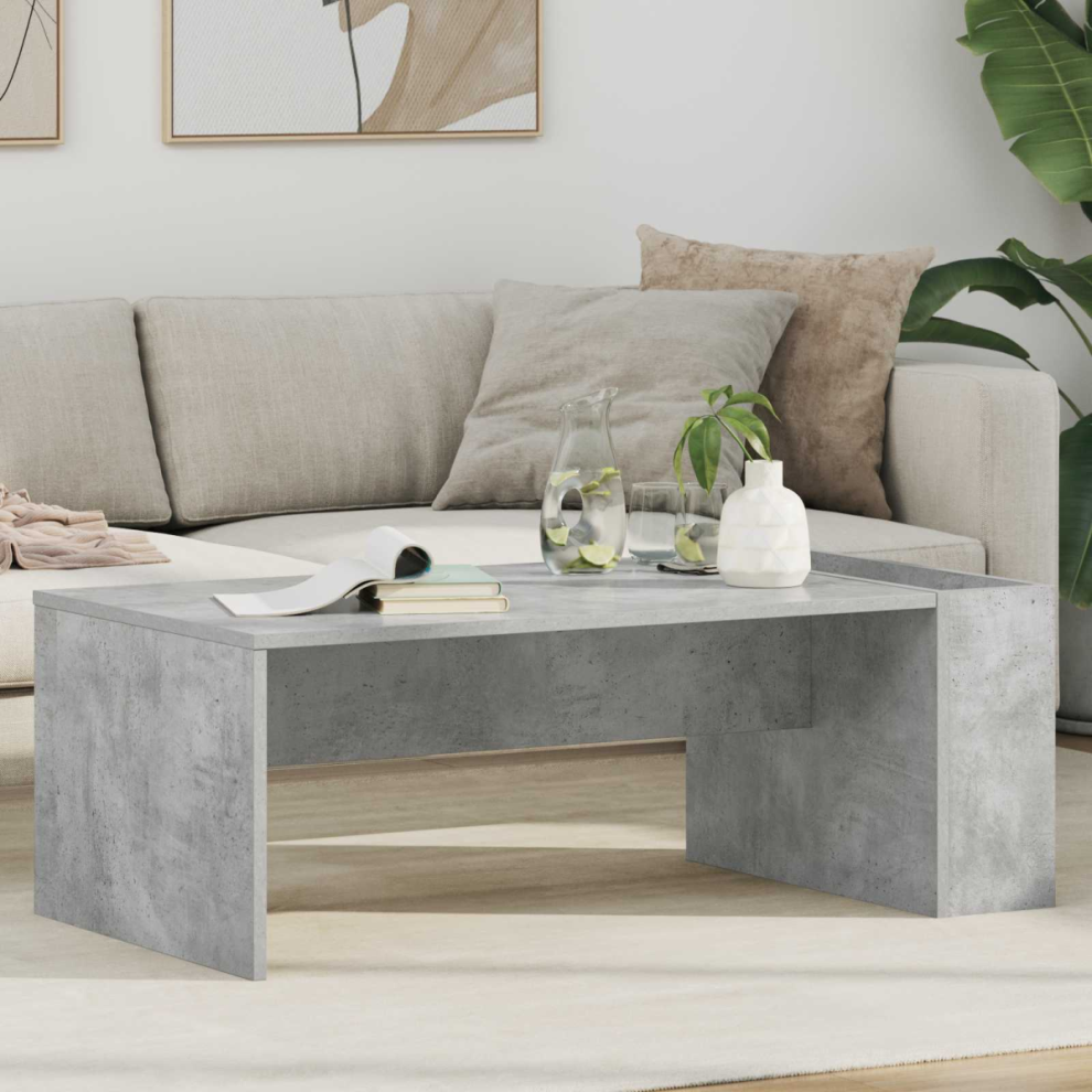 Vidaxl Coffee Table Concrete Grey 95 X 50 X 34 Cm Engineered Wood