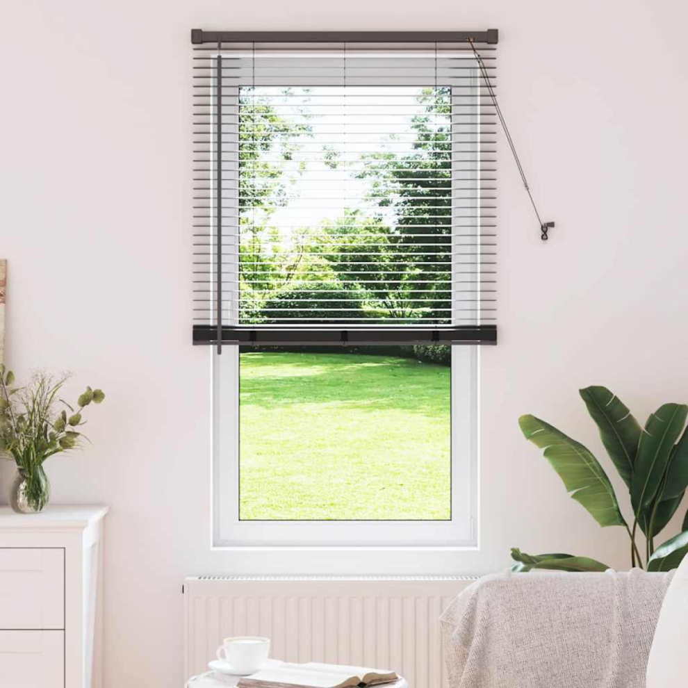 Vidaxl Venetian Blinds Height Adjustable Black 175 X 80 Cm Aluminium