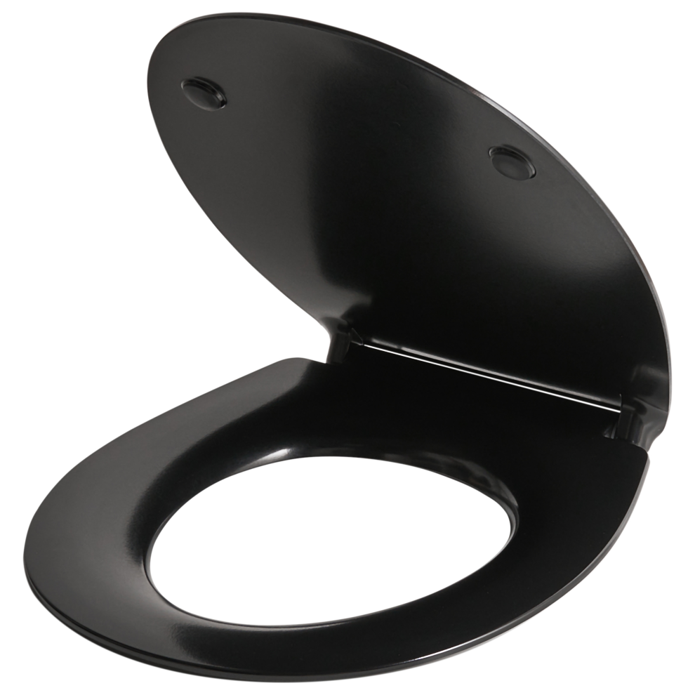 Beliani Toilet Seat Putumayo Slim Soft Close Duroplast Black