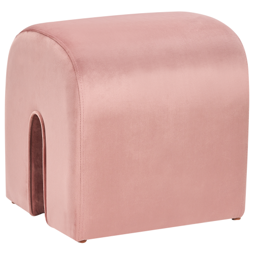 Beliani Pouffe MODOC Velvet Pink