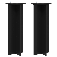 vidaXL Plant Stand 2 pcs Black 40 x 100 cm Engineered Wood