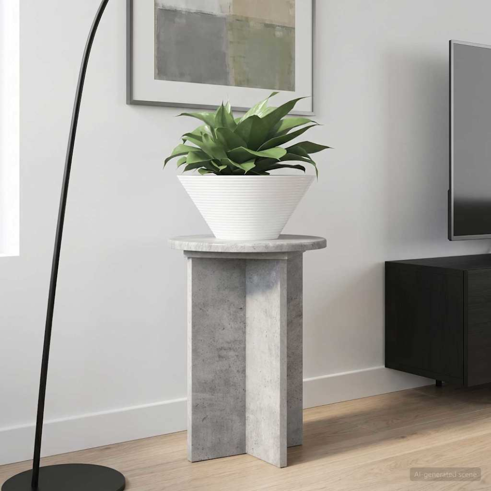 Vidaxl Plant Stand 2 Pcs Concrete 29.5 X 40 Cm Engineered Wood Grey