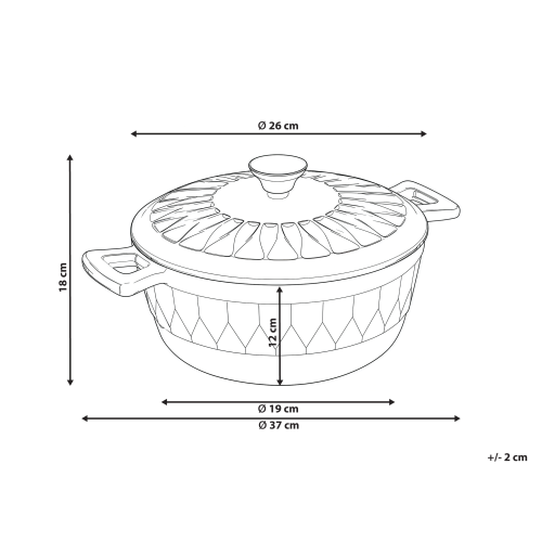 Beliani Cast Iron Pot CASTINO Blue 2