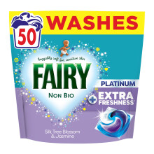Fairy Non Bio Silk Tree Blossom & Jasmine Washing Liquid Pods, Voted No1 for Sensitive Skin 50 Washes