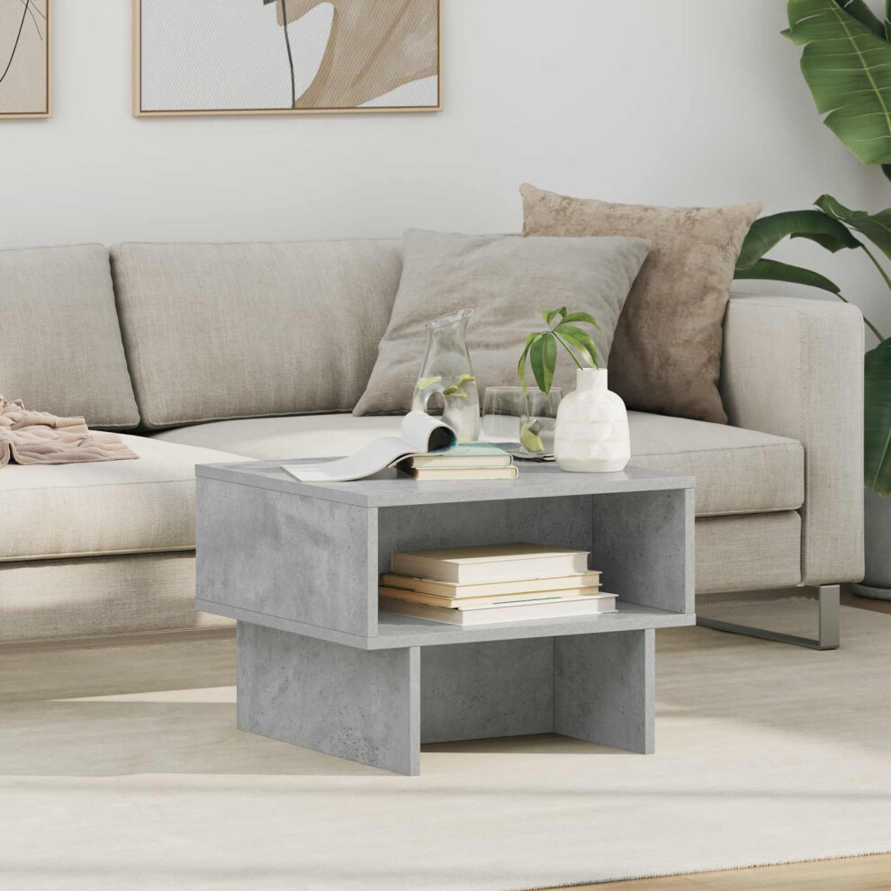 Vidaxl Coffee Table Concrete Grey 48 X 46 X 35 Cm Engineered Wood Brown,Grey