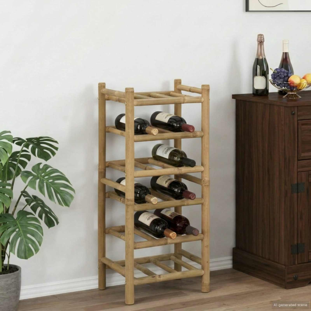 Vidaxl Wine Rack Natural 32.5 X 29.5 X 72 Cm Bamboo