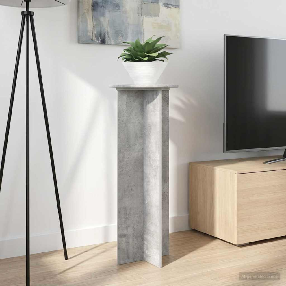Vidaxl Plant Stand 2 Pcs Concrete 40 X 100 Cm Engineered Wood Grey