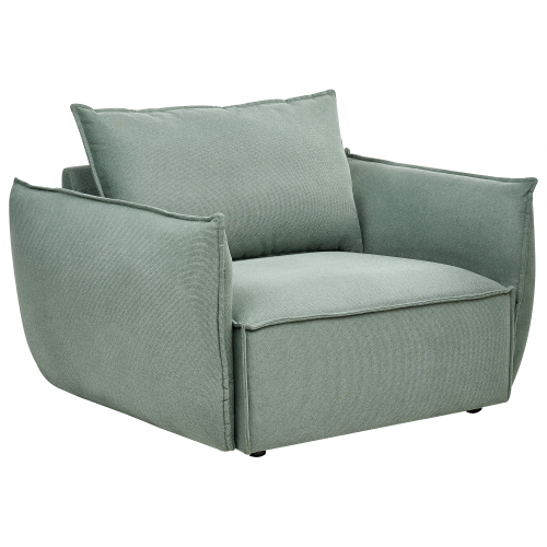 Beliani Armchair KUNES Fabric Light Green