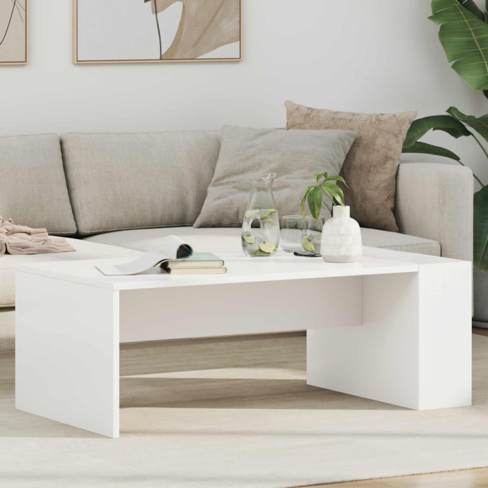 Vidaxl Coffee Table White 95 X 50 X 34 Cm Engineered Wood