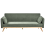 Beliani Sofa Bed ASAA Fabric Light Green 1