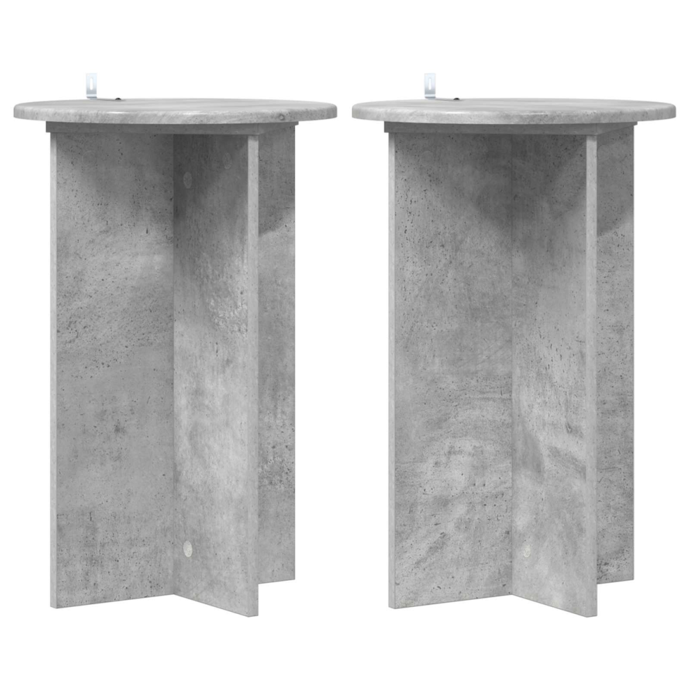 Vidaxl Plant Stand 2 Pcs Concrete 40 X 60 Cm Engineered Wood Grey