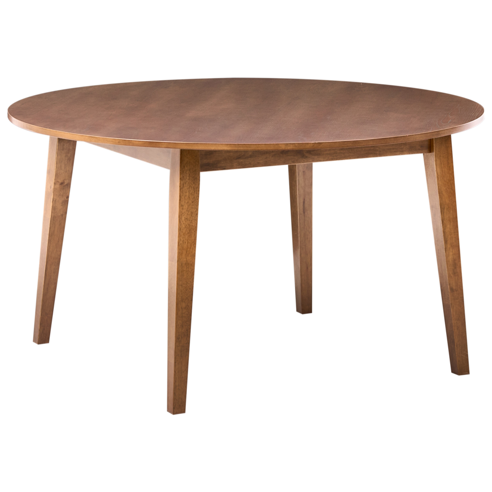 Beliani Dining Table Huntley Dark Oak 140 Cm 140 Cm