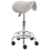 Beliani Saddle Stool DUMONT Faux Leather Taupe 1