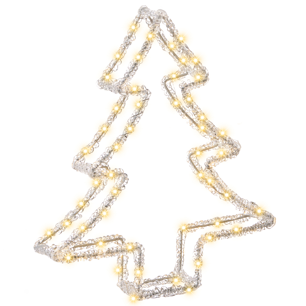 Beliani Outdoor Decoration Led Olboan Christmas Tree 34 Cm White