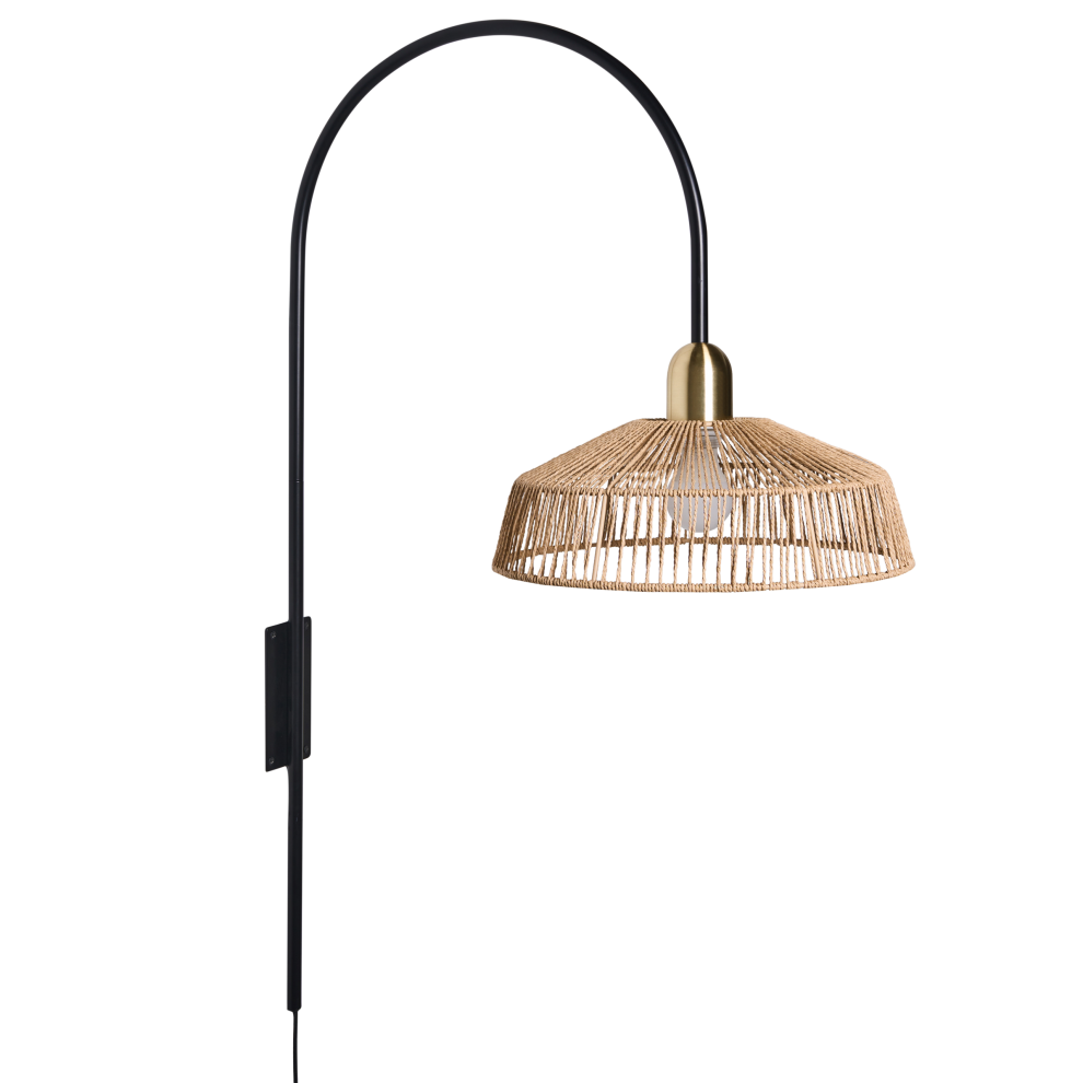 Beliani Wall Lamp Nosara Natural Paper Rope