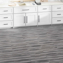 vidaXL Bodenplanken Gestreiftes Grau 2,51 m² 18 Stk. PVC