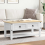 VidaXL vidaXL Coffee Table with Drawer White 100 x 48 x 45 cm Solid Pine Wood 1