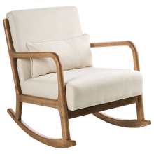 Rocking Chair SKOVDE Fabric Light Beige