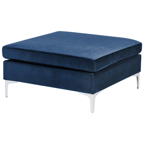 Beliani Ottoman EVJA Velvet Navy Blue