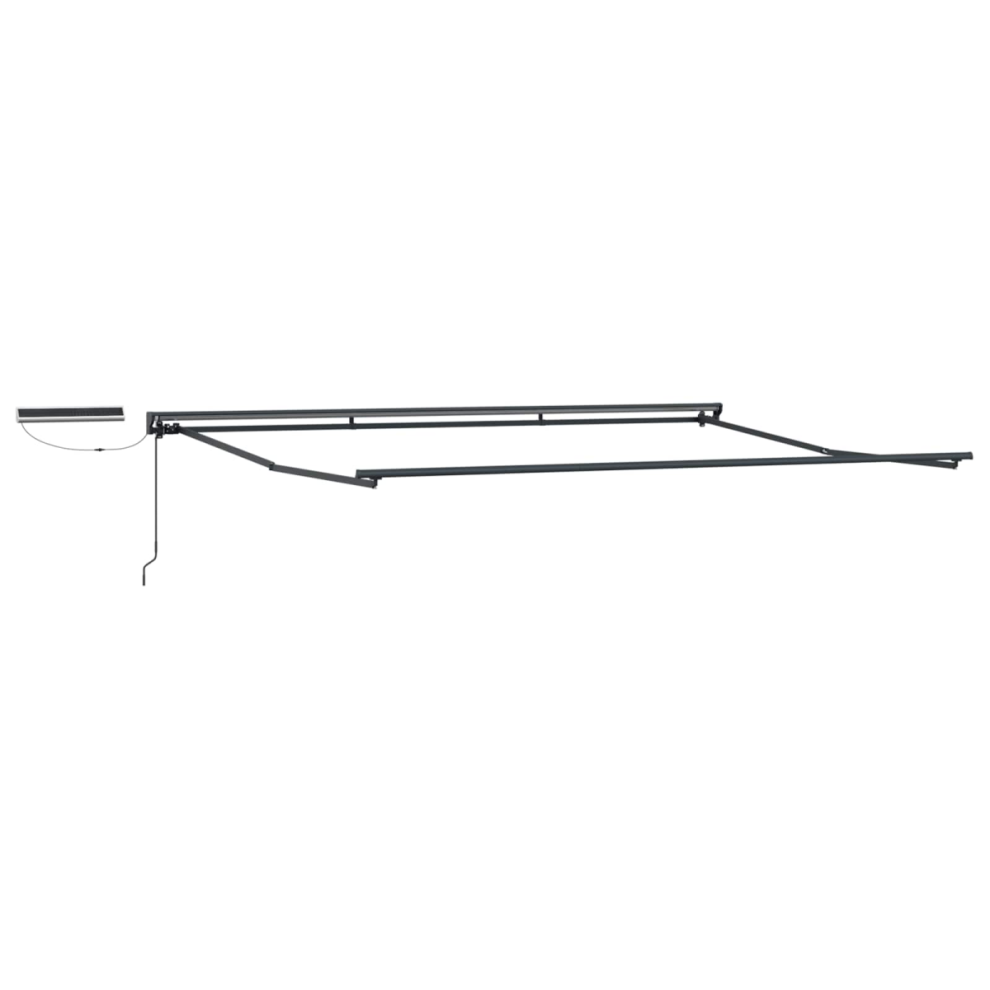 Vidaxl Electric Retractable Awning Frame Anthracite 4 X 2 M Steel