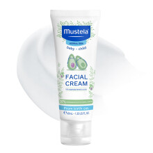 Mustela - Hydra Bébé Facial Cream – Non-Greasy Moisturising Cream with Avocado Perseose, Natural Glycerin for Skin, Sunflower Oil,