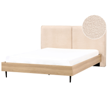 Bed Boucle IZERNORE 180 x 200 cm (EU Super King) Beige