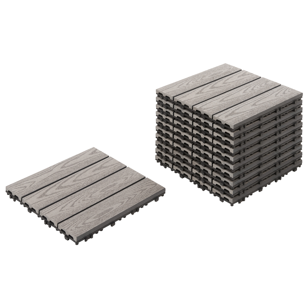 Outdoor Flooring Atessa Wood-Plastic Composite (Wpc) Grey 4069605010872