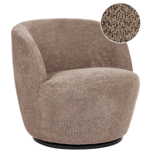 Swivel Armchair KUOLPA Chenille Taupe