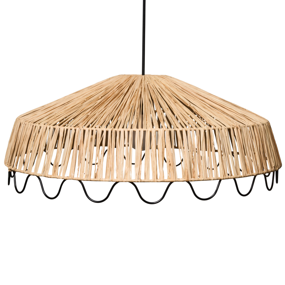 Beliani Pendant Lamp Arenal Wicker Natural