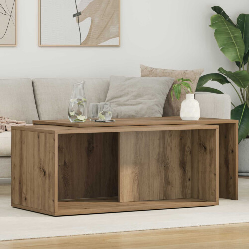VidaXL vidaXL Coffee Table Set 2 pcs Artisan Oak Engineered Wood