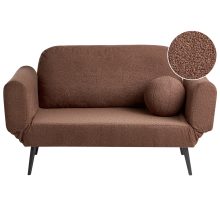 Sofa Bed 2 Seater DOROTEA Boucle Brown