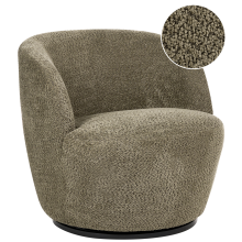 Swivel Armchair KUOLPA Chenille Dark Green