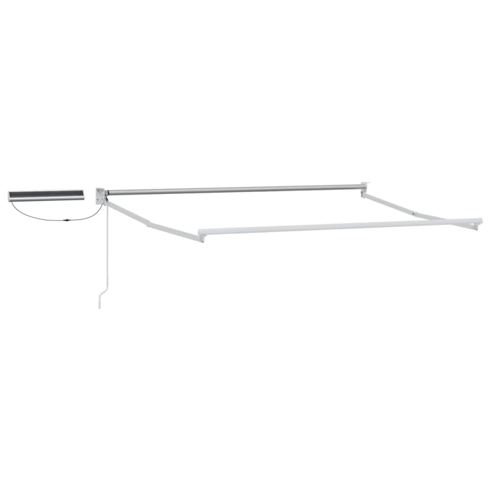 Vidaxl Electric Retractable Awning Frame White 3.5 X 2.5 M Steel