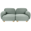 Beliani Modular Sofa 2 Seater AMLI Fabric Light Green 1