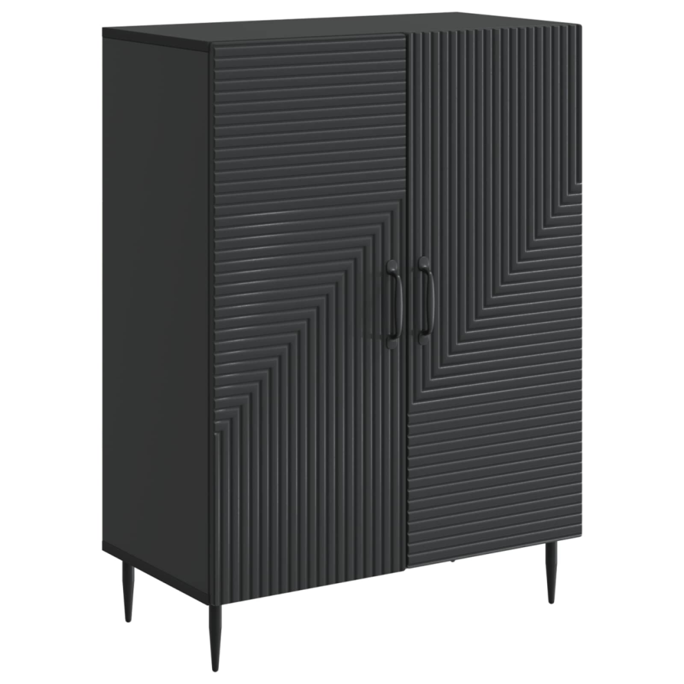 Vidaxl Sideboard 66 X 34.5 X 89.5 Cm Engineered Wood Black