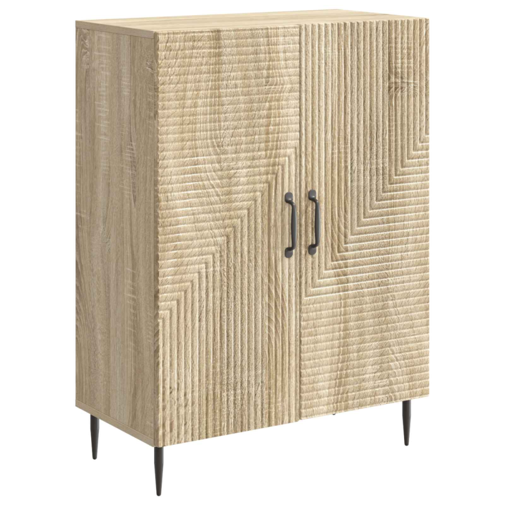 Vidaxl Sideboard Sonoma Oak 66 X 34.5 X 89.5 Cm Engineered Wood
