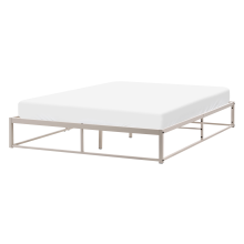 Bed without Headboard Metal VIRY 140 x 200 cm (EU Double) Light Beige