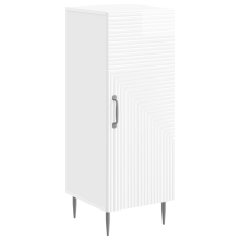 vidaXL Sideboard High Gloss White 33 x 34.5 x 89.5 cm Engineered Wood
