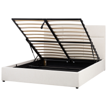 Ottoman Bed LAGORD Fabric Off-White 160 x 200 cm (EU King Size)