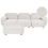 Beliani Modular Sofa 3 Seater AMLI Boucle Off-White with Ottoman 1
