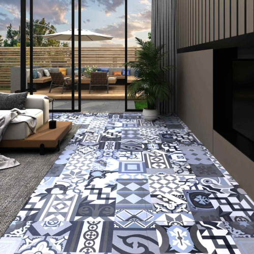 VidaXL vidaXL Bodenplanken Buntes Muster 5,11 m² 55 Stk. PVC